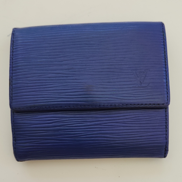 Louis Vuitton Royal Blue Textured Wallet